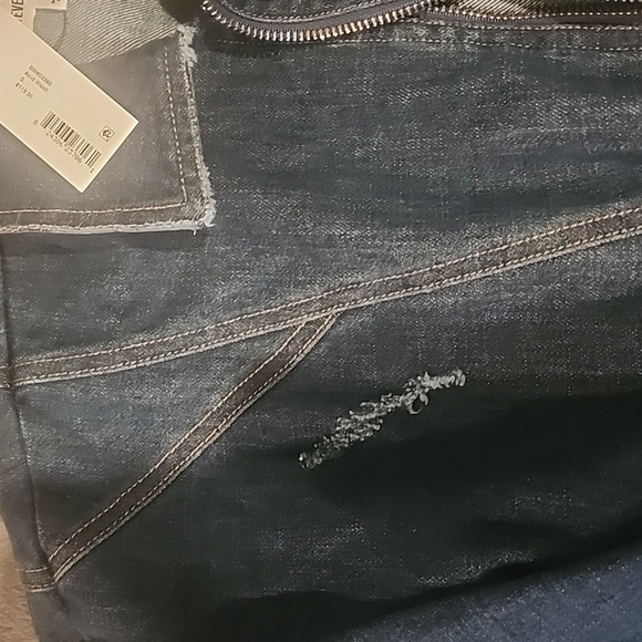 NWT Steve Madden "Nissa" Distressed Denim Smock-Waist Jumpsuit Size Small - Picture 9 of 16